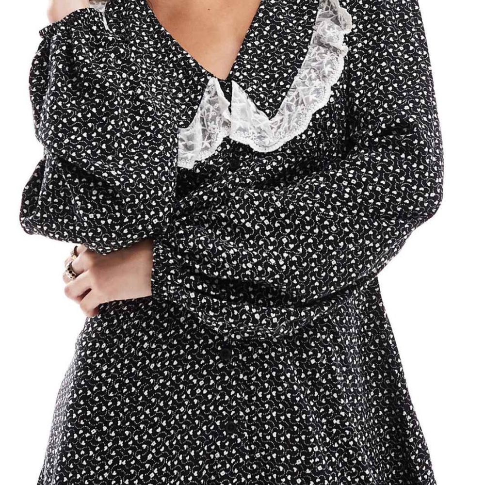 ASOS Black and White Patterned Dress